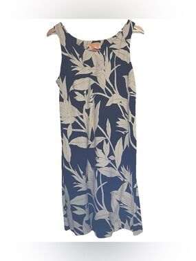 Vintage NANI SZ Med Hawaiian Tropical Luau Beachy Cruise Viscose Tank Dress
